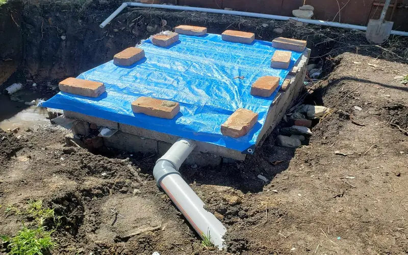 How To Make A Wonderful N0.1 Digester Toilet And Soakaway System 7 digester intake pipe