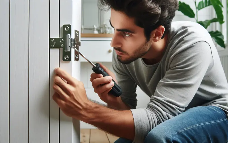 How to Fix a Door That Won't Close Properly 2 adjusting a door hinge 1