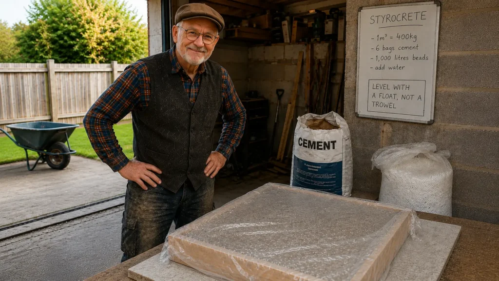 How to Pour, Finish and Cure Styrocrete: Chapter 5 3 curing 1