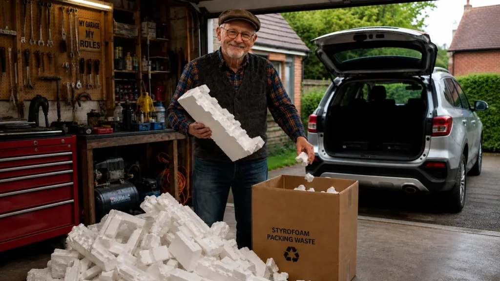 waste foam in garage 1
