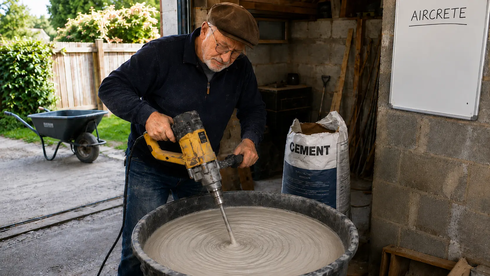 Mixing aircrete